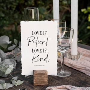 Love Is Patient Corinthians 13:4 Wedding Sign (Digital Download)