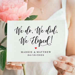 We Eloped Sign: Wedding Printable Decor (Digital Download)