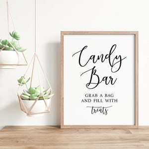 Candy Bar Wedding Sign: Grab A Bag Printable (PDF & JPG)