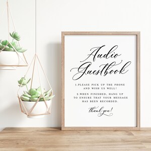 Audio Guestbook Sign: Wedding Reception Decor (PDF & JPG)