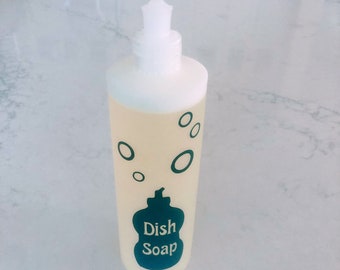 Vinyl Dish Soap Label // Cleaning Label // DIY // used with essential oils