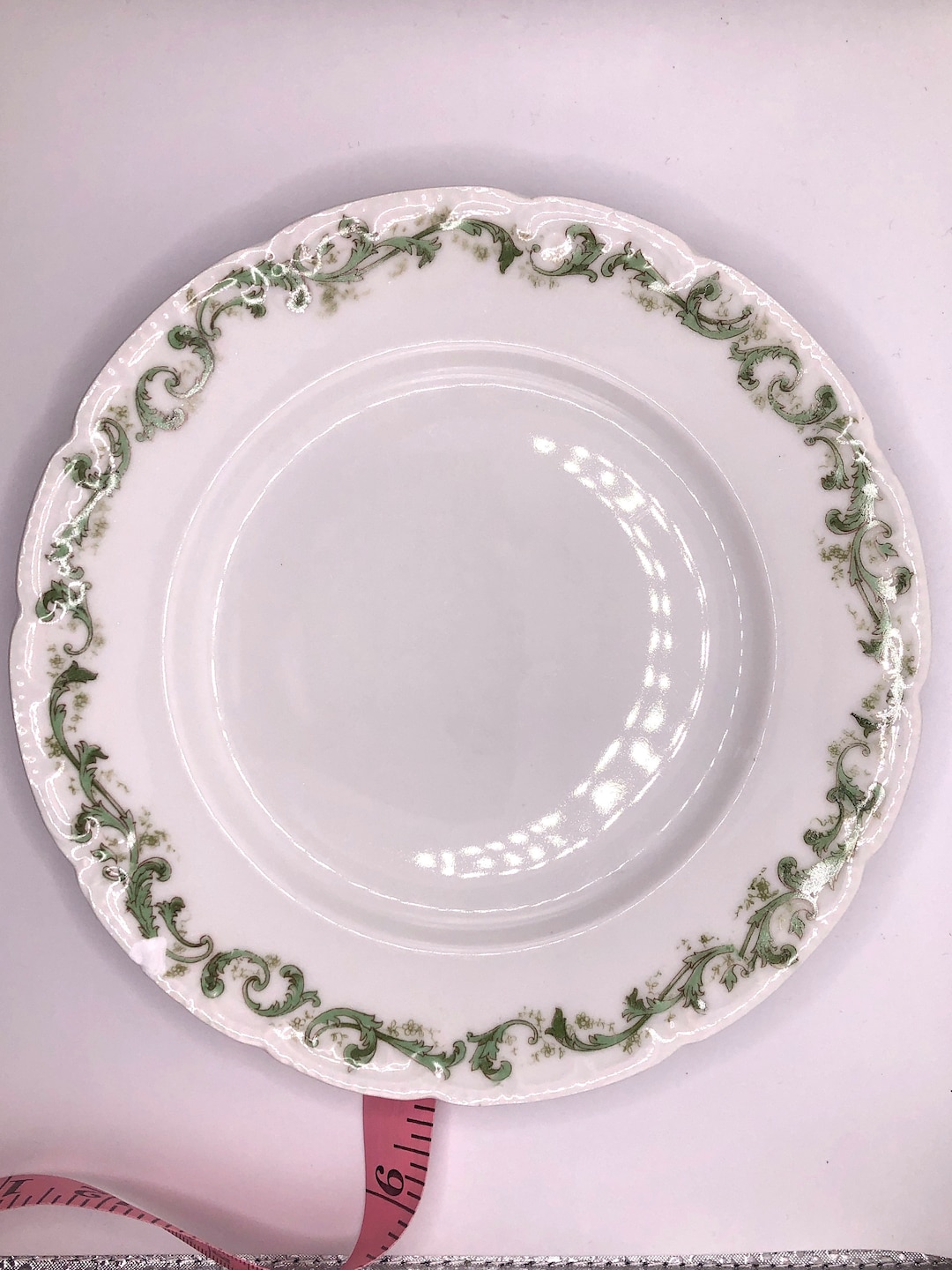 Limoges Salad Plates bassett Green Vine set of 6 Etsy