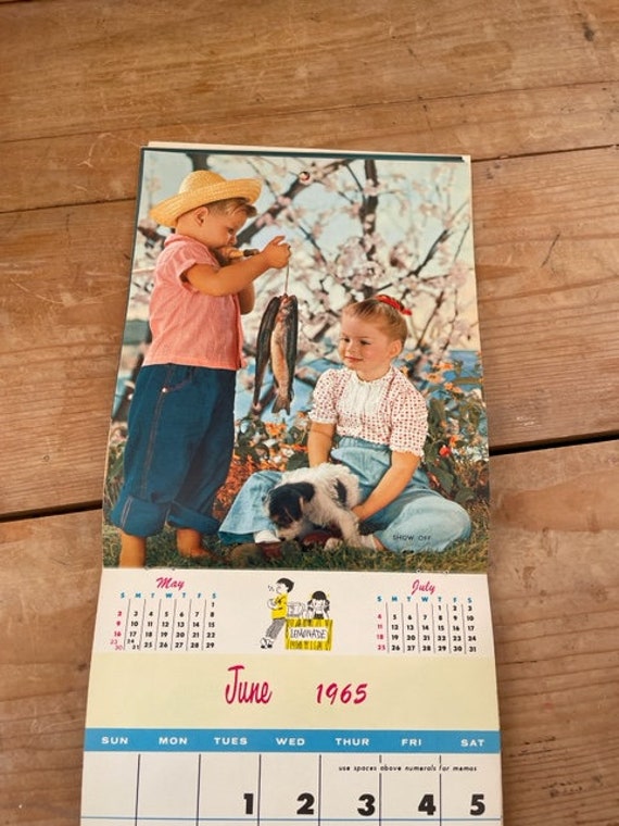 1965 Kiddie Calendar - Etsy