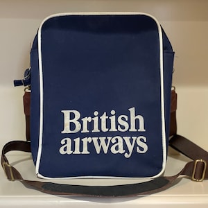 ビンテージ　British Airways トラベラーバック　イギリス製 British Airways Vintage Travel Bag - Etsy UK