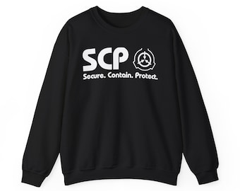 SCP White Logo and Slogan Unisex Sweatshirt
