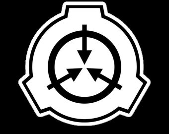 SCP Logo White 4 Inch Die-Cut Sticker