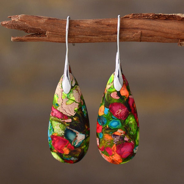 Natural stone dangle earrings – Add a boho touch to your style