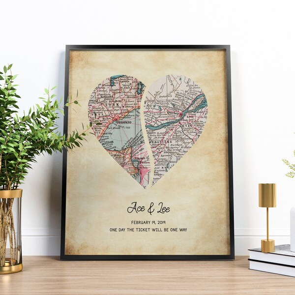 Carte Cadeau Personnalisée - Anniversaire Mariage - Affiche Artwork Personnalisé