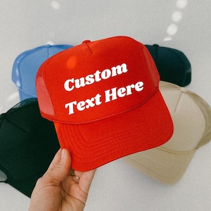Custom Foam Trucker Hat Personalized Foam Hat Unisex Foam Trucker Hat Bachelorette Party Custom Wedding Party Trucker Girls Trip Trucker Hat
