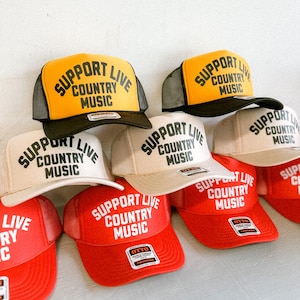 Support Live Country Music Trucker Hat Western Cowboy Trucker Hat Custom Rodeo Unisex Hat Gift Cowgirl Hat Foam Trucker Hat Country Concert image 8