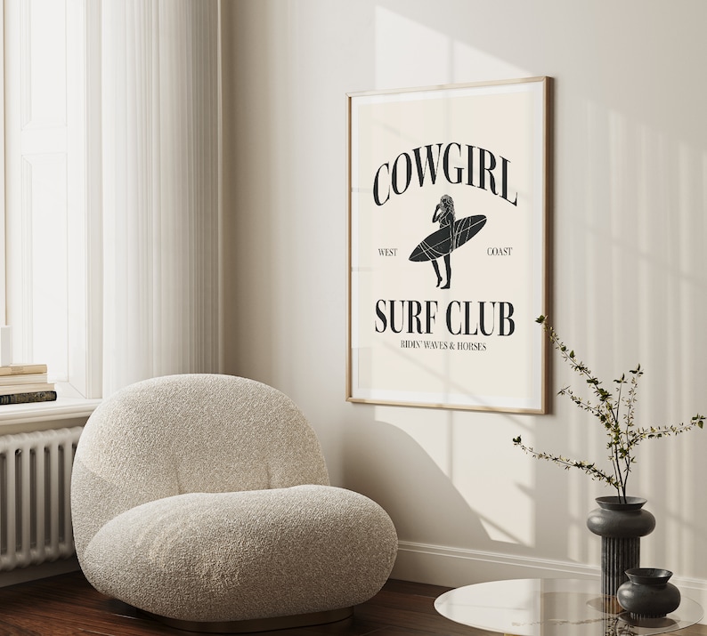 Beach Wall Print Coastal Cowgirl Room Decor AirBnB Beach Wall Decor Neutral Beach Poster Dorm Unframed Coastal Prints Wall Art Digital