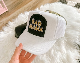 Trucker Hat with Patches for Mom Cute Trucker Hat for Women Lake Trip Hat for Summer Mama Hat Trucker Trendy Custom Trucker Hat with Patches