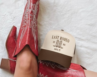 Last Rodeo Bachelorette Trucker Hat geborduurde aangepaste bruid hoed Western Cowgirl Bach trip Hat Nashville Bach partij bruids partij trucker