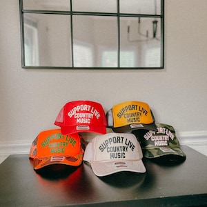 Support Live Country Music Trucker Hat Western Cowboy Trucker Hat Custom Rodeo Unisex Hat Gift Cowgirl Hat Foam Trucker Hat Country Concert image 5