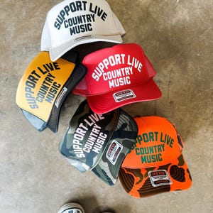 Support Live Country Music Trucker Hat Western Cowboy Trucker Hat Custom Rodeo Unisex Hat Gift Cowgirl Hat Foam Trucker Hat Country Concert image 6