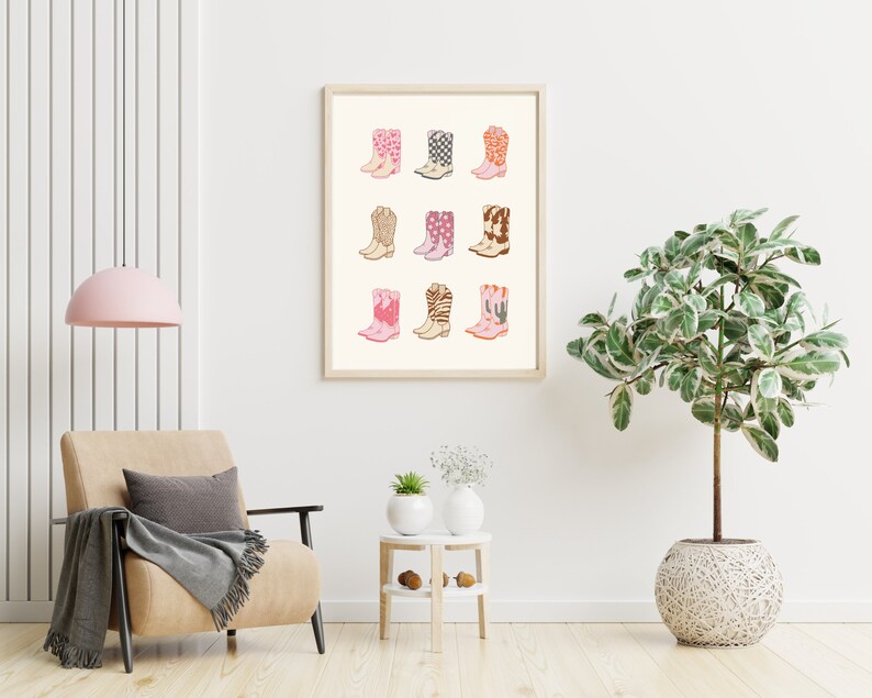 Preppy Wall Art College Dorm Decor Western Wall Art Cowboy - Etsy