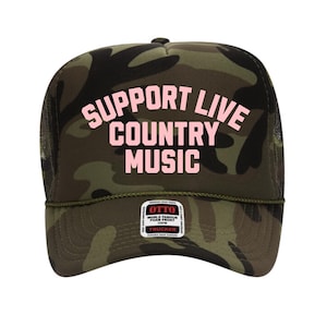 Support Live Country Music Trucker Hat Western Cowboy Trucker Hat Custom Rodeo Unisex Hat Gift Cowgirl Hat Foam Trucker Hat Country Concert image 9