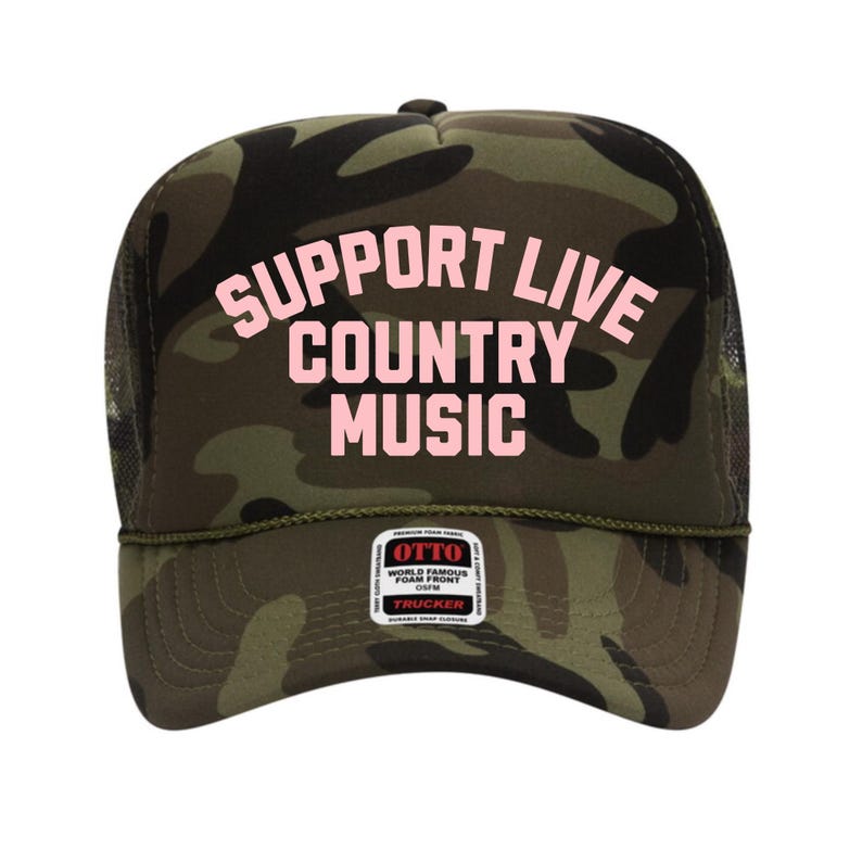 Support Live Country Music Trucker Hat Western Cowboy Trucker Hat Custom Rodeo Unisex Hat Gift Cowgirl Hat Foam Trucker Hat Country Concert image 9