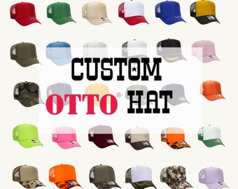 Custom Otto Trucker Hat - Personalisierte Snapback Cap mit gesticktem Puff Print Logo / Text