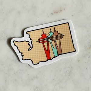 Adesivo Washington - Adesivos Estaduais - Space Needle