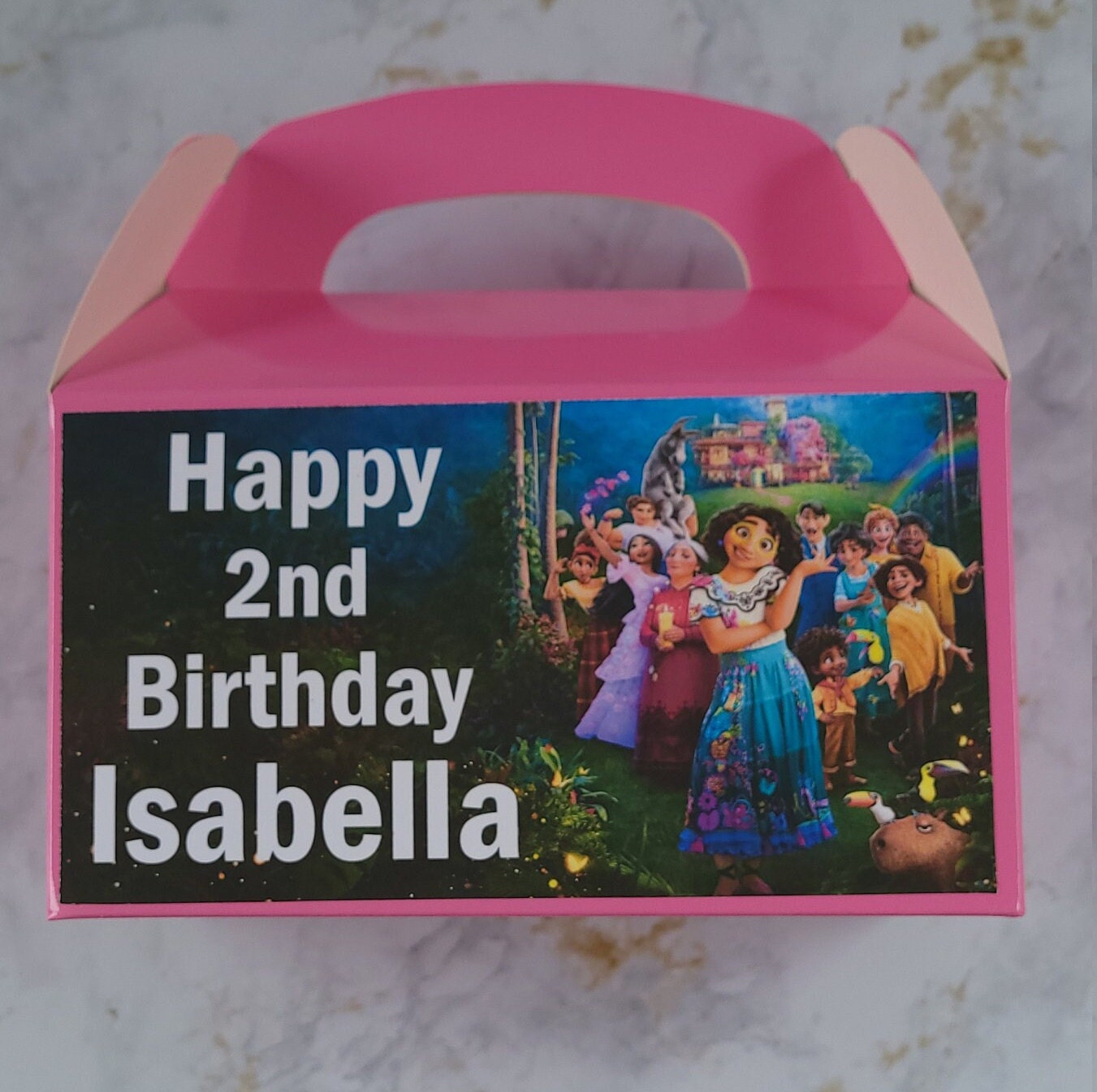 Encanto Treat Boxes Pink Gable Box Encanto Party Favor | Etsy