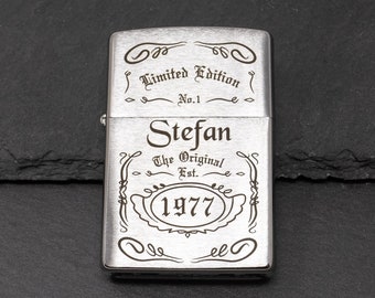 Zippo lighter with engraving - Zippo with name - Various motifs - Personalized Zippo in a gift set