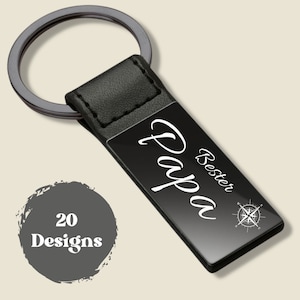 Porte-clés personnalisé avec gravure "Best Dad"