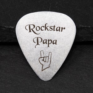 Plectrum with personal engraving Personalized plectrums/guitar pick engraved guitar pick made of stainless steel with engraving image 1