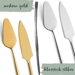 Tortenheber Set Let's eat cake mit persönlicher Gravur als Geschenk zur Hochzeit oder Jahrestag Personalisiertes Hochzeitsgeschenk Bild 7