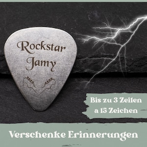 Plectrum with personal engraving Personalized plectrums/guitar pick engraved guitar pick made of stainless steel with engraving image 8