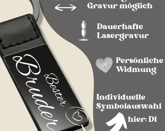 Schlüsselanhänger black - Bester Bruder Schlüsselanhänger black - Bester Bruder