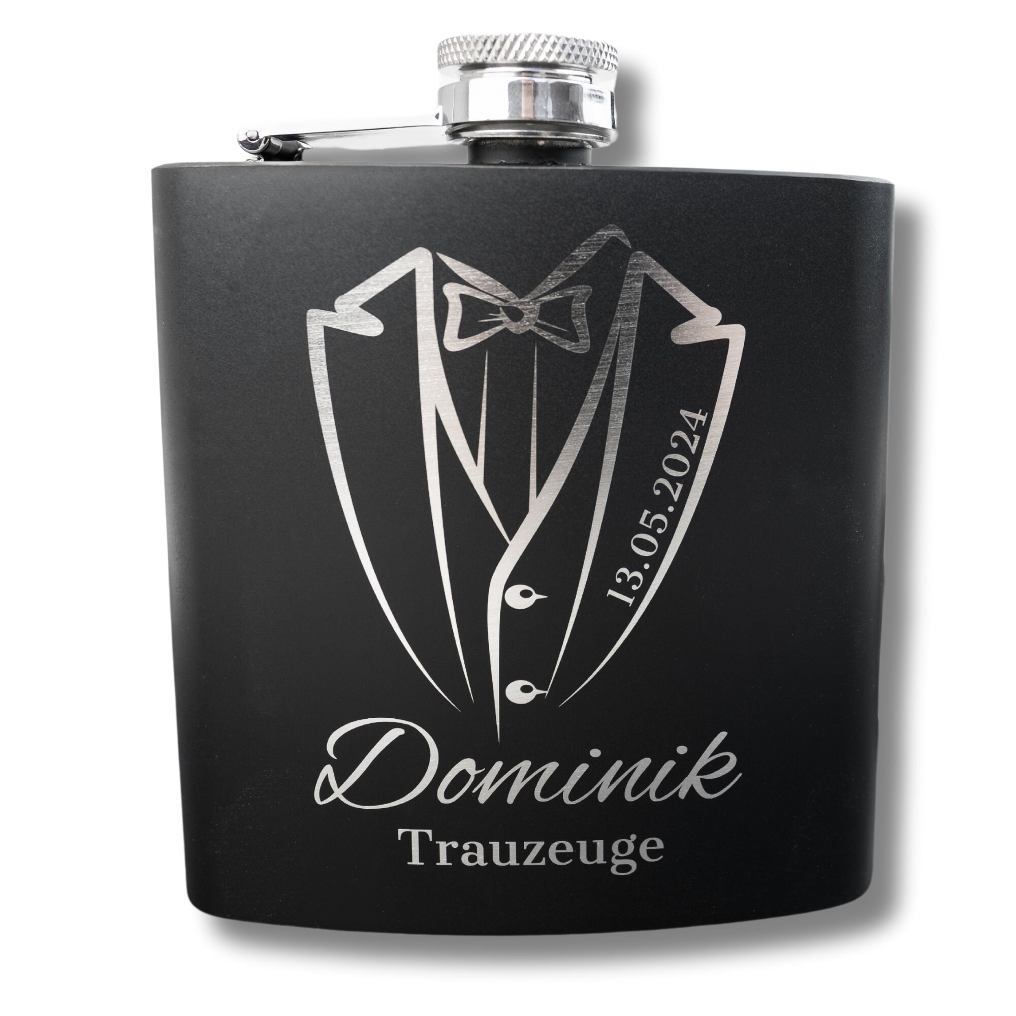 Set fiaschetta personalizzabile da 175 ml in confezione regalo