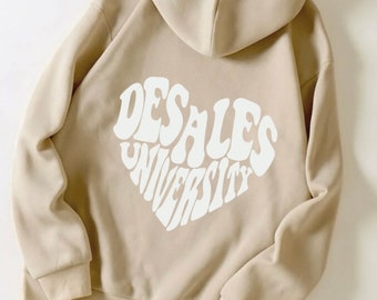 Custom College Heart Crew / Hoodie / T-shirt