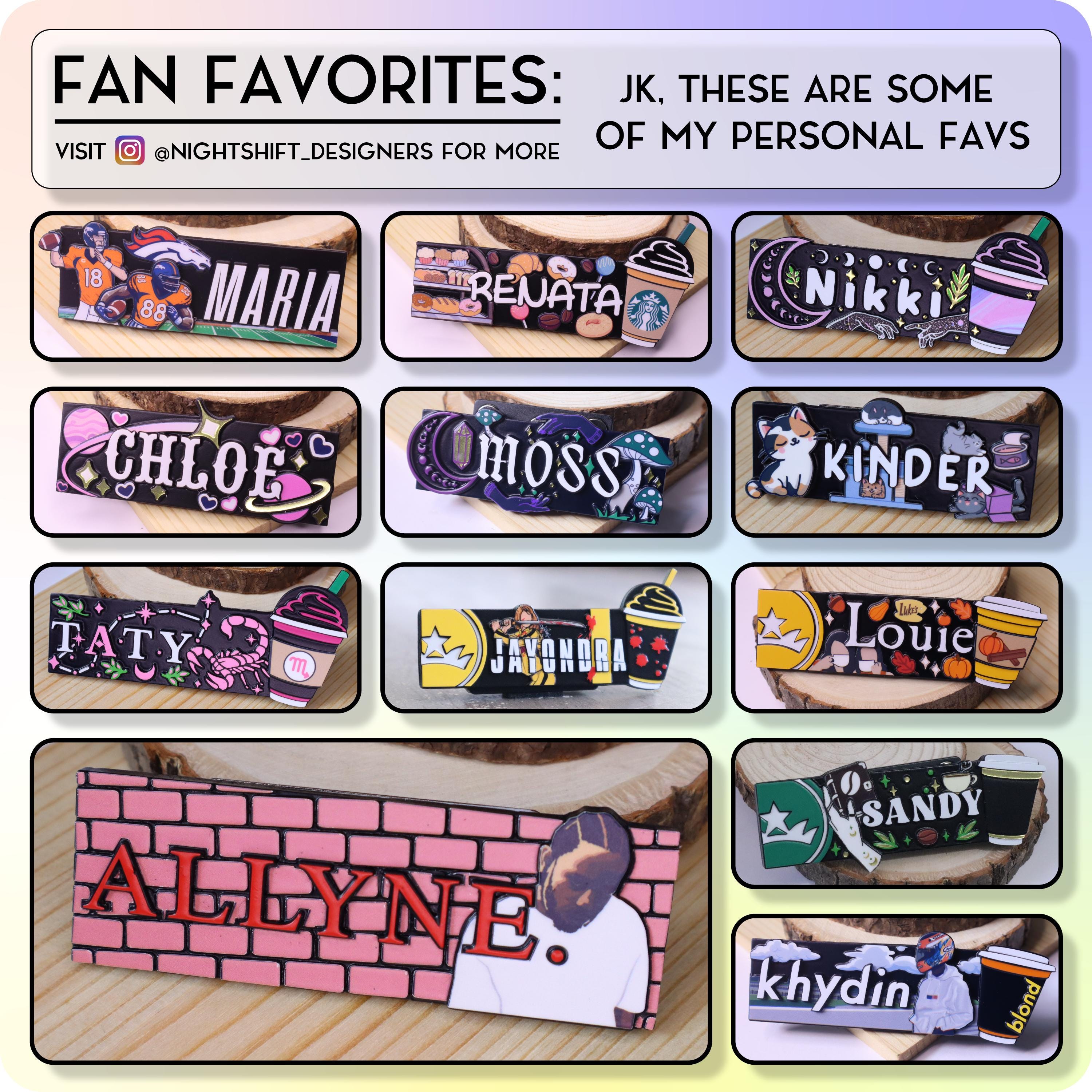 Barista Name Tag - Tier 1 - Artistic Nametag for Employees, Food