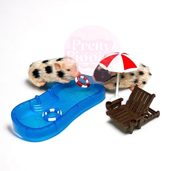 de piscine miniature en silicone pour porcelets | Ajout amusant aux scènes de maison de poupée pour des aventures éclatantes