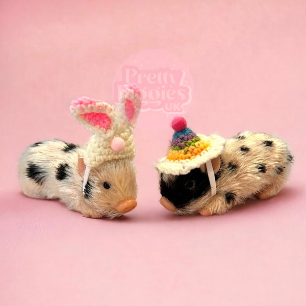 Mini chapeaux à déguisement en tricot pour poupées | Accessoires adorables pour s'amuser dans une maison de poupée
