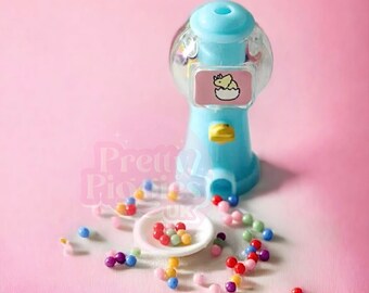Mini Gumball Machine for Silicone Piglet Doll | Dollhouse Candy Dispenser | Cute Piggy Sweet Treat Accessory