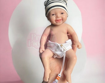 Real Soft Silicone Full Body Baby Doll Twins "Sophie" "Samuel" Lifelike Mini Reborn Doll - 20cm / 7”