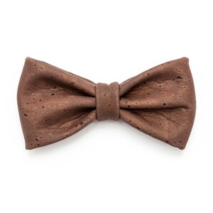 Cork Fly Brown - Cork bow tie for wedding, gift for groom and groomsmen