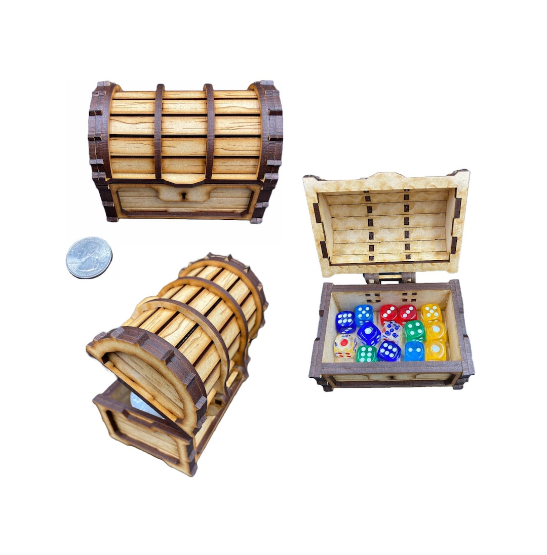 Wooden Treasure Chest Small - Etsy