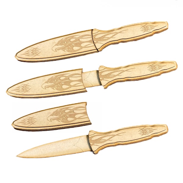 Wooden Hunting Knife - Toy Knife for Kids - Knife with Sheath -