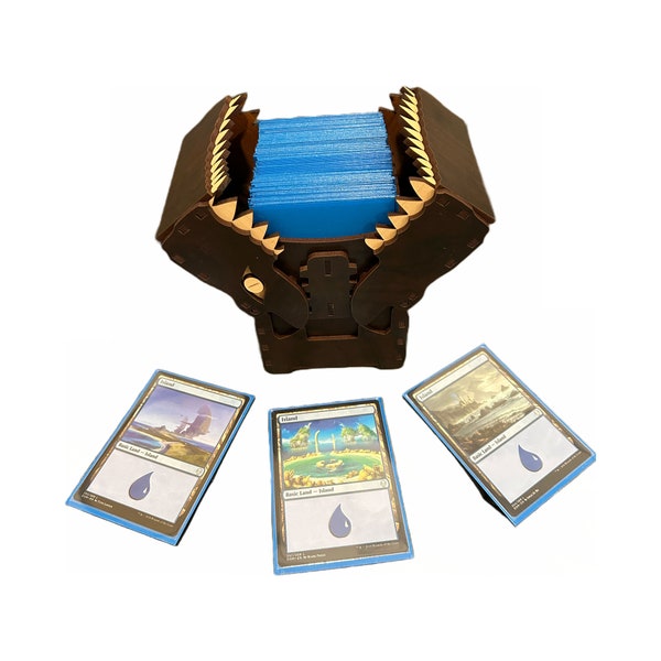 Boîte de pont commandant dragon/dinosaure, plus de 100 cartes à double manche, boîte de jeu de cartes, boîte de pont MTG, fonctionne avec Yugioh, Pokemon, Magic the collection