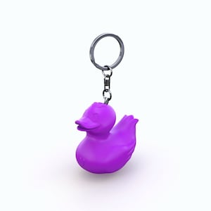 Mignon porte-clés de canetet violet, canard coloré, cadeau unisexe, petits canards en résine, porte-clés en zinc, idée cadeau décontractée de tous les jours
