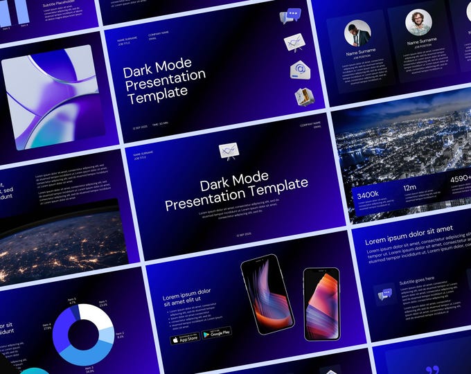 Dark Blue Business Technology Canva Presentation Slide Deck | Course ...