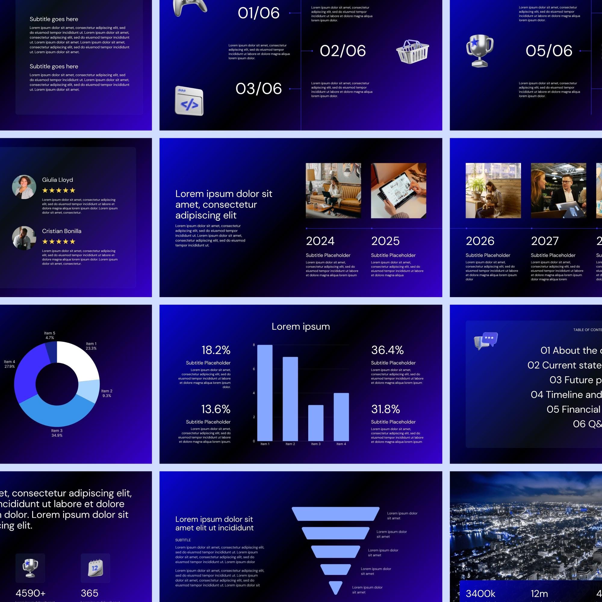 Dark Blue Business Technology Canva Presentation Slide Deck | Course ...