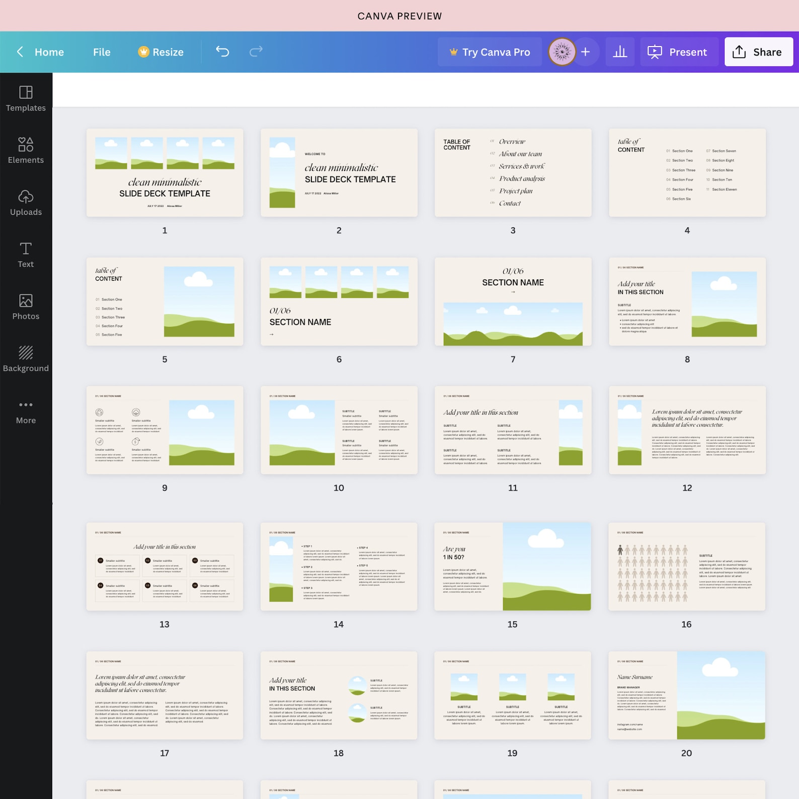 Clean Minimal Canva Presentation Slide Deck | Course Webinar | Course ...