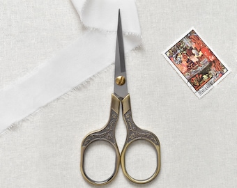 Embroidery Scissors Plated 5 inch small fabric thread paper Sewing Multi-Purpose Brass Silver Copper