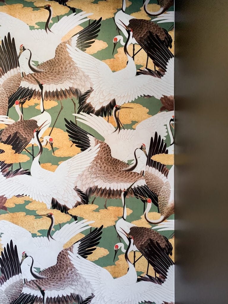 Cranes Wallpaper Printed Wallpaper peel and Stick Wall - Etsy