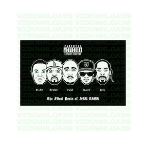 The Illest Poets of All Time Graphic (Tupac, Snoop, Dr. Dre, Eazy-E, Ice Cube) - HERUNTERLADEN für Hoodies, Jacken, Tassen, etc