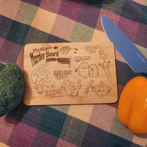Veggie Murder Cutting Board